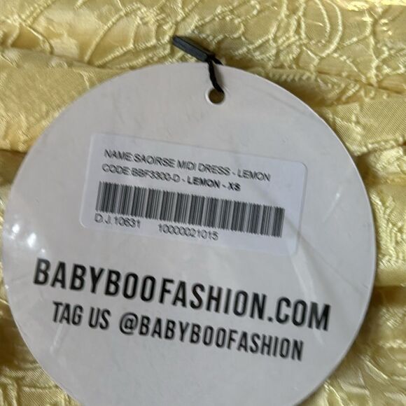 Babyboo SAOIRSE MIDI DRESS - LEMON size XS NWT in packaging - Picture 5 of 6